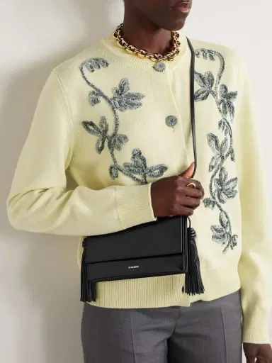 Jil Sander Tasseled Leather Shoulder Bag | Thumbnail 2 Jil Sander Tasseled Leather Shoulder Bag | Thumbnail 2