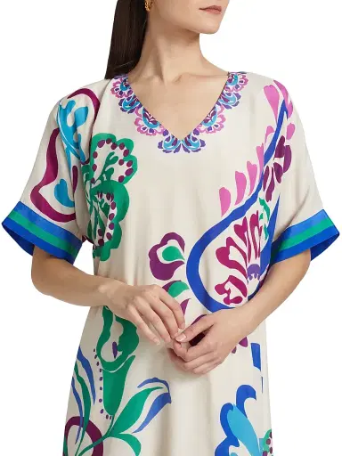 Johnny Was Women's Tate Printed Shift Minidress - Jonis Dream | Thumbnail 6 Johnny Was Women's Tate Printed Shift Minidress - Jonis Dream | Thumbnail 6