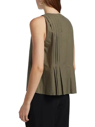 Ramy Brook Women's Natalia Pleated Cotton Sleeveless Top | Thumbnail 5 Ramy Brook Women's Natalia Pleated Cotton Sleeveless Top | Thumbnail 5