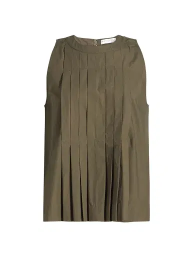 Ramy Brook Women's Natalia Pleated Cotton Sleeveless Top | Thumbnail 1 Ramy Brook Women's Natalia Pleated Cotton Sleeveless Top | Thumbnail 1