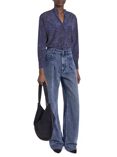 Isabel Marant Women's Rodayna Denim Straight Jeans - Light Blue | Thumbnail 2 Isabel Marant Women's Rodayna Denim Straight Jeans - Light Blue | Thumbnail 2