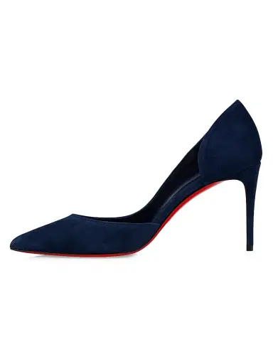 Christian Louboutin Women's Iriza Veau Velours 85MM Pumps - Zaffiro | Thumbnail 4 Christian Louboutin Women's Iriza Veau Velours 85MM Pumps - Zaffiro | Thumbnail 4