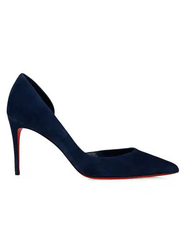 Christian Louboutin Women's Iriza Veau Velours 85MM Pumps - Zaffiro | Thumbnail 1 Christian Louboutin Women's Iriza Veau Velours 85MM Pumps - Zaffiro | Thumbnail 1