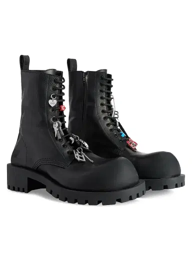 Balenciaga Men's Hummer Lace-Up Booties - Black | Thumbnail 2 Balenciaga Men's Hummer Lace-Up Booties - Black | Thumbnail 2