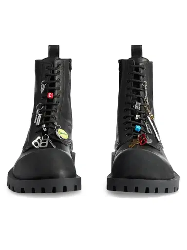Balenciaga Men's Hummer Lace-Up Booties - Black | Thumbnail 4 Balenciaga Men's Hummer Lace-Up Booties - Black | Thumbnail 4