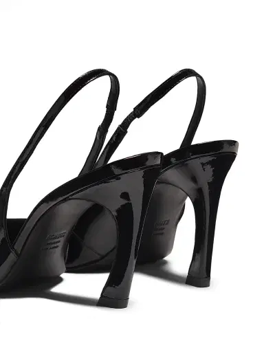 Schutz Women's Lexi 90MM Patent Leather Slingback Pumps - Black | Thumbnail 3 Schutz Women's Lexi 90MM Patent Leather Slingback Pumps - Black | Thumbnail 3