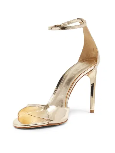 Schutz Women's Scarlett 100MM Metallic Leather Stiletto Sandals - Platina | Thumbnail 2 Schutz Women's Scarlett 100MM Metallic Leather Stiletto Sandals - Platina | Thumbnail 2