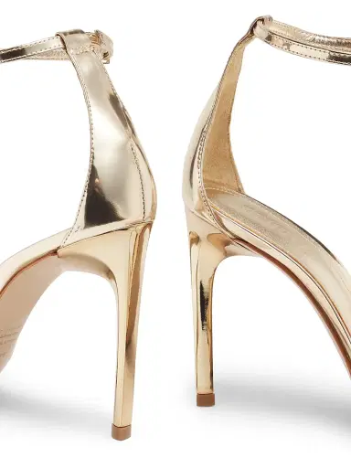 Schutz Women's Scarlett 100MM Metallic Leather Stiletto Sandals - Platina | Thumbnail 3 Schutz Women's Scarlett 100MM Metallic Leather Stiletto Sandals - Platina | Thumbnail 3