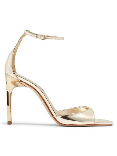 Schutz Women's Scarlett 100MM Metallic Leather Stiletto Sandals - Platina | Thumbnail 1 Schutz Women's Scarlett 100MM Metallic Leather Stiletto Sandals - Platina | Thumbnail 1