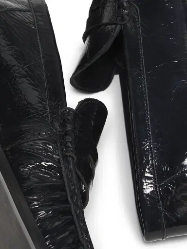 Schutz Women's Tyche Patent Leather Penny Loafers - Black | Thumbnail 6 Schutz Women's Tyche Patent Leather Penny Loafers - Black | Thumbnail 6