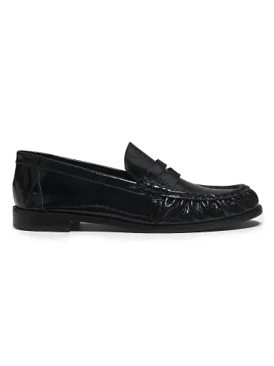 Schutz Women's Tyche Patent Leather Penny Loafers - Black | Thumbnail 1 Schutz Women's Tyche Patent Leather Penny Loafers - Black | Thumbnail 1