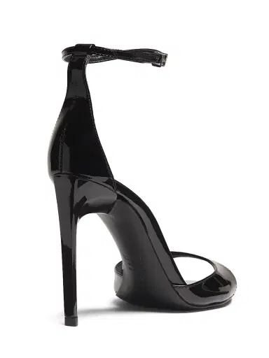 Schutz Women's Scarlett 100MM Patent Leather Stiletto Sandals - Black | Thumbnail 3 Schutz Women's Scarlett 100MM Patent Leather Stiletto Sandals - Black | Thumbnail 3