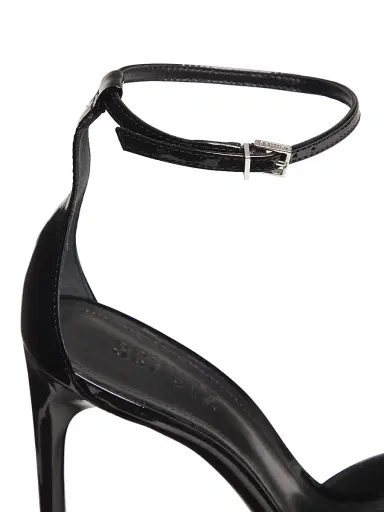 Schutz Women's Scarlett 100MM Patent Leather Stiletto Sandals - Black | Thumbnail 5 Schutz Women's Scarlett 100MM Patent Leather Stiletto Sandals - Black | Thumbnail 5