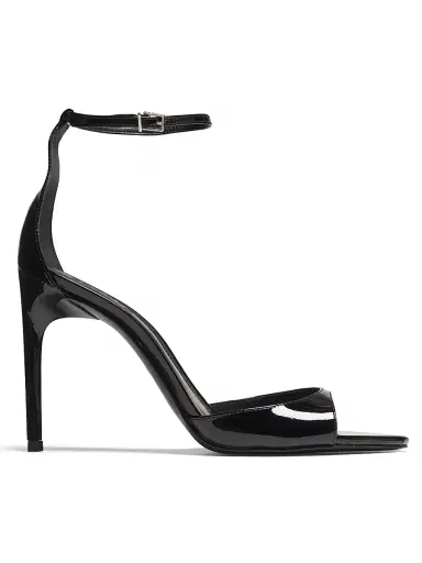 Schutz Women's Scarlett 100MM Patent Leather Stiletto Sandals - Black | Thumbnail 1 Schutz Women's Scarlett 100MM Patent Leather Stiletto Sandals - Black | Thumbnail 1