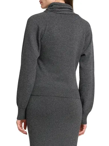 Tom Ford Women's Wrap Collar Cashmere-Cotton Turtleneck | Thumbnail 5 Tom Ford Women's Wrap Collar Cashmere-Cotton Turtleneck | Thumbnail 5