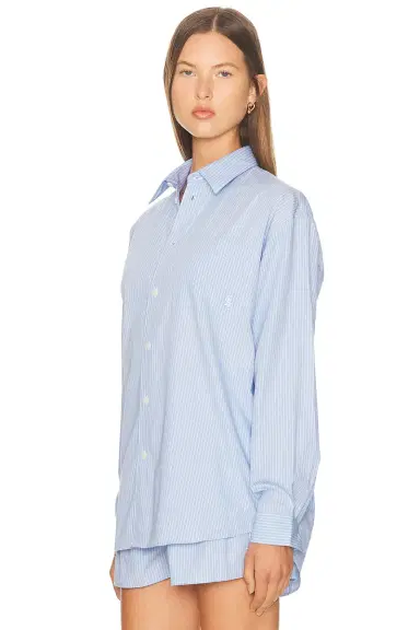 Sporty & Rich Oversized Button Down Top | Thumbnail 2 Sporty & Rich Oversized Button Down Top | Thumbnail 2