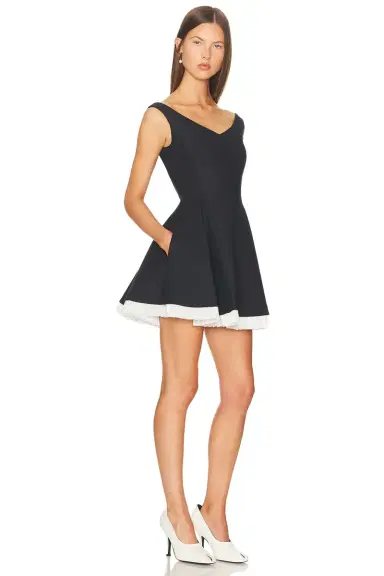 SIMKHAI Dorothie Off Shoulder Mini Dress | Thumbnail 2 SIMKHAI Dorothie Off Shoulder Mini Dress | Thumbnail 2