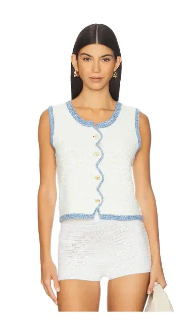 Central Park West Rose Scallop Edge Tank | Thumbnail 1 Central Park West Rose Scallop Edge Tank | Thumbnail 1