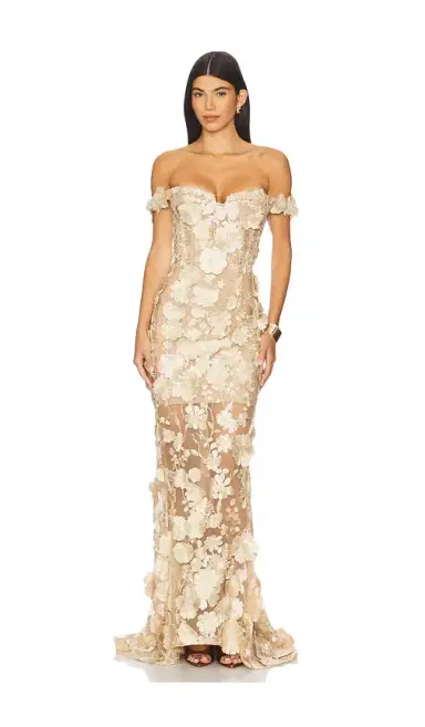 Bronx and Banco Jasmine Off The Shoulder Gown | Thumbnail 1 Bronx and Banco Jasmine Off The Shoulder Gown | Thumbnail 1