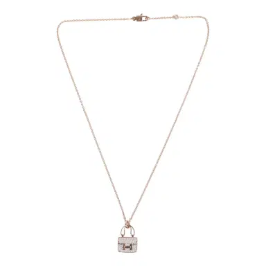HERMÈS Hermes Amulettes Constance Pendant Necklace Diamonds 18K Rose Gold Hardware | Thumbnail 1 HERMÈS Hermes Amulettes Constance Pendant Necklace Diamonds 18K Rose Gold Hardware | Thumbnail 1
