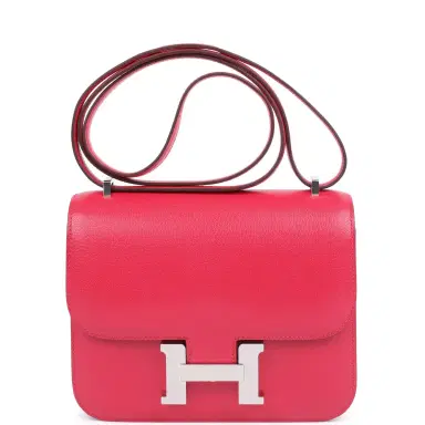 HERMÈS Hermes Constance 18 Rose Extreme Chevre Chamkila Palladium Hardware | Thumbnail 1 HERMÈS Hermes Constance 18 Rose Extreme Chevre Chamkila Palladium Hardware | Thumbnail 1