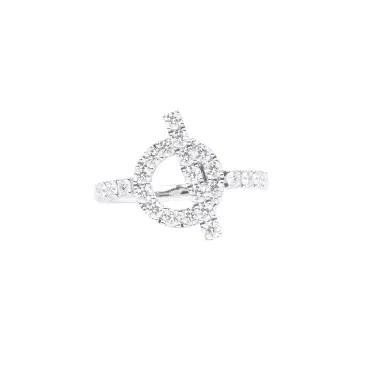 HERMÈS Hermes Finesse Ring Diamonds and 18K White Gold Hardware | Thumbnail 1 HERMÈS Hermes Finesse Ring Diamonds and 18K White Gold Hardware | Thumbnail 1