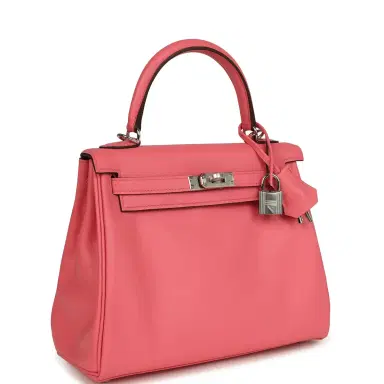 HERMÈS Hermes Kelly Retourne 25 Rose Azalee Swift Palladium Hardware | Thumbnail 2 HERMÈS Hermes Kelly Retourne 25 Rose Azalee Swift Palladium Hardware | Thumbnail 2