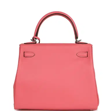 HERMÈS Hermes Kelly Retourne 25 Rose Azalee Swift Palladium Hardware | Thumbnail 5 HERMÈS Hermes Kelly Retourne 25 Rose Azalee Swift Palladium Hardware | Thumbnail 5
