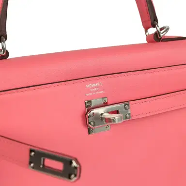 HERMÈS Hermes Kelly Retourne 25 Rose Azalee Swift Palladium Hardware | Thumbnail 7 HERMÈS Hermes Kelly Retourne 25 Rose Azalee Swift Palladium Hardware | Thumbnail 7