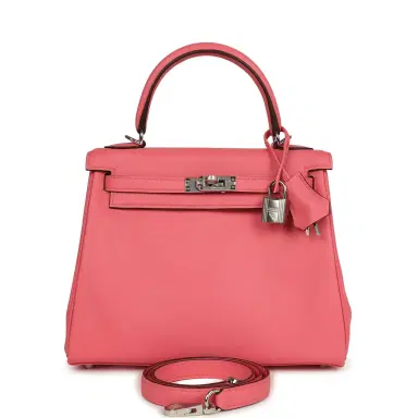 HERMÈS Hermes Kelly Retourne 25 Rose Azalee Swift Palladium Hardware | Thumbnail 1 HERMÈS Hermes Kelly Retourne 25 Rose Azalee Swift Palladium Hardware | Thumbnail 1