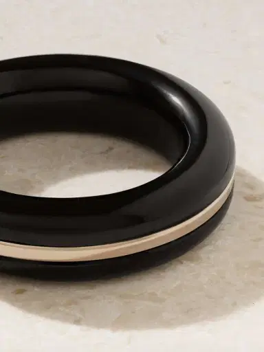 By Pariah Essential Stacking 14-karat Recycled Gold Onyx Ring | Thumbnail 3 By Pariah Essential Stacking 14-karat Recycled Gold Onyx Ring | Thumbnail 3