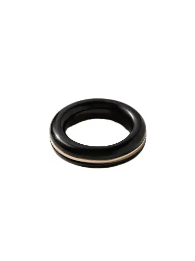 By Pariah Essential Stacking 14-karat Recycled Gold Onyx Ring | Thumbnail 1 By Pariah Essential Stacking 14-karat Recycled Gold Onyx Ring | Thumbnail 1