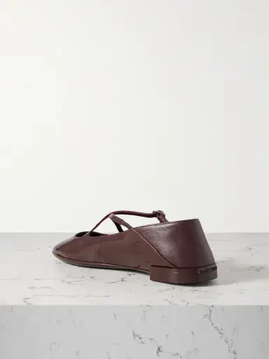 Jimmy Choo Eleri Collapsible-heel Embellished Patent-leather Ballet Flats | Thumbnail 3 Jimmy Choo Eleri Collapsible-heel Embellished Patent-leather Ballet Flats | Thumbnail 3
