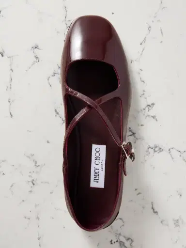 Jimmy Choo Eleri Collapsible-heel Embellished Patent-leather Ballet Flats | Thumbnail 5 Jimmy Choo Eleri Collapsible-heel Embellished Patent-leather Ballet Flats | Thumbnail 5