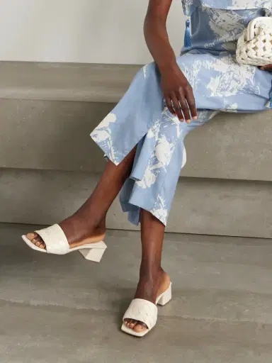 Bottega Veneta Riva Intrecciato Leather Mules | Thumbnail 2 Bottega Veneta Riva Intrecciato Leather Mules | Thumbnail 2
