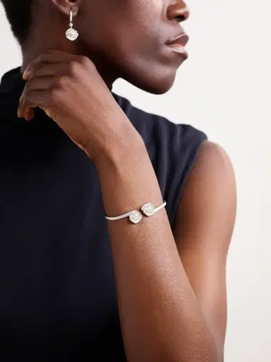David Morris Frozen Kiss 18-karat White Gold Diamond Bangle | Thumbnail 2 David Morris Frozen Kiss 18-karat White Gold Diamond Bangle | Thumbnail 2