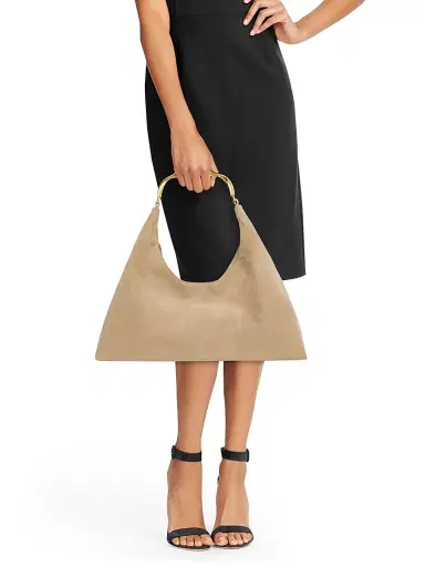 SIMKHAI Women's Nixi Suede Hobo Bag - Desert | Thumbnail 2 SIMKHAI Women's Nixi Suede Hobo Bag - Desert | Thumbnail 2