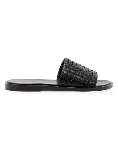 Bottega Veneta Men's Elio Intrecciato Leather Sandals - Black - Size 13 | Thumbnail 1 Bottega Veneta Men's Elio Intrecciato Leather Sandals - Black - Size 13 | Thumbnail 1