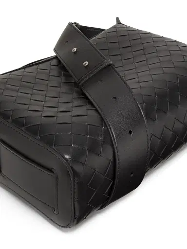 Bottega Veneta Men's Intrecciato Leather Top Handle Bag - Black Silver | Thumbnail 7 Bottega Veneta Men's Intrecciato Leather Top Handle Bag - Black Silver | Thumbnail 7