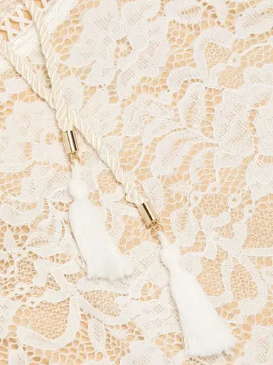 Generation Love Women's Garcia Lace Halterneck Maxi Dress - White Beige | Thumbnail 7 Generation Love Women's Garcia Lace Halterneck Maxi Dress - White Beige | Thumbnail 7