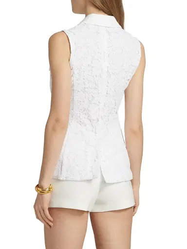 Generation Love Women's Curtis Floral Lace Sleeveless Blazer - White | Thumbnail 5 Generation Love Women's Curtis Floral Lace Sleeveless Blazer - White | Thumbnail 5