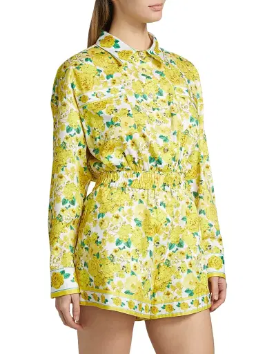 Generation Love Women's Yera Floral Romper - Floral Fantasy White Yellow | Thumbnail 4 Generation Love Women's Yera Floral Romper - Floral Fantasy White Yellow | Thumbnail 4