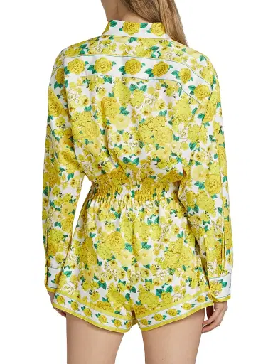 Generation Love Women's Yera Floral Romper - Floral Fantasy White Yellow | Thumbnail 5 Generation Love Women's Yera Floral Romper - Floral Fantasy White Yellow | Thumbnail 5