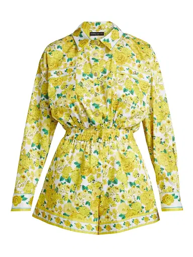 Generation Love Women's Yera Floral Romper - Floral Fantasy White Yellow | Thumbnail 1 Generation Love Women's Yera Floral Romper - Floral Fantasy White Yellow | Thumbnail 1
