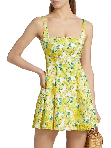Generation Love Women's Courtney Floral Poplin Minidress - Floral Fantasy White Yellow | Thumbnail 3 Generation Love Women's Courtney Floral Poplin Minidress - Floral Fantasy White Yellow | Thumbnail 3