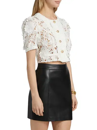 Generation Love Women's Joanie 3D Lace Jacket - White | Thumbnail 4 Generation Love Women's Joanie 3D Lace Jacket - White | Thumbnail 4