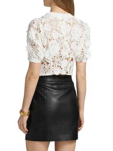 Generation Love Women's Joanie 3D Lace Jacket - White | Thumbnail 5 Generation Love Women's Joanie 3D Lace Jacket - White | Thumbnail 5