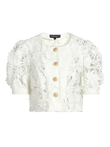 Generation Love Women's Joanie 3D Lace Jacket - White | Thumbnail 1 Generation Love Women's Joanie 3D Lace Jacket - White | Thumbnail 1