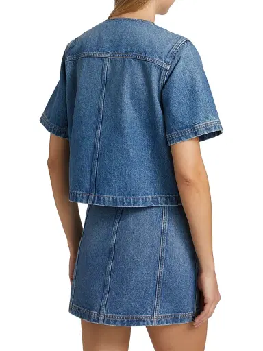 Ulla Johnson Women's Serge Denim Double-Breasted Jacket - Danube | Thumbnail 5 Ulla Johnson Women's Serge Denim Double-Breasted Jacket - Danube | Thumbnail 5