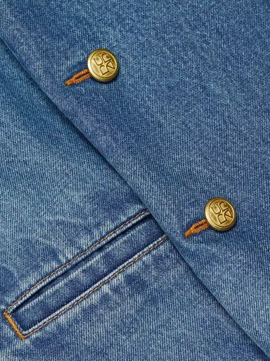 Ulla Johnson Women's Serge Denim Double-Breasted Jacket - Danube | Thumbnail 7 Ulla Johnson Women's Serge Denim Double-Breasted Jacket - Danube | Thumbnail 7